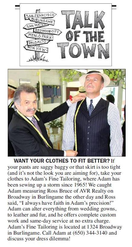 Ross Bruce of AVR Realty chooses Adam's Fine Tailoring